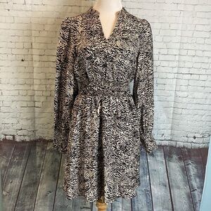 MSCH Copenhagen Annabella Long Sleeve Pockets Dress M Scandi Girl Minimalist